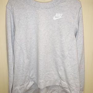 Grey Nike Crewneck Long Sleeve Sweatshirt